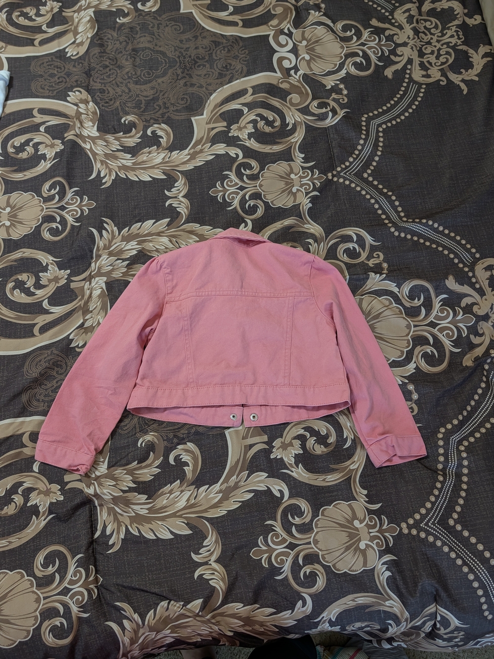 Little Lass Girls' Size 6 Pink Heart Pocket Denim Jacket - Picture 5 of 7